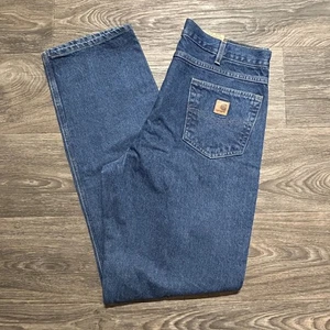 Jeans Carhartt 38x36 denim relaxed fit B17 DST gamba affusolata nuovo con etichette abbigliamento da lavoro cotone - Foto 1 di 12