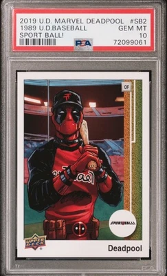 2019 U.D. MARVEL DEADPOOL #SB2 SPORTBALL! PSA 10 GEM MT !! RARE !! 🔥POP 3 🇺🇸  - Image 1 of 3