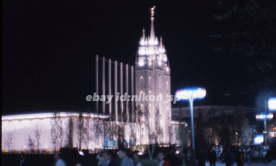 Mormon Pavilion at the 1964-65 New York World's Fair  #91 night time view - Image 1 of 1