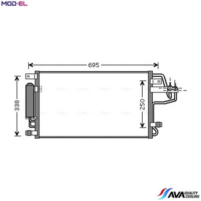CONDENSER AIR CONDITIONING HY5156D FOR HYUNDAI KIA D4EA 2.0L G4GC 2.0L 4cyl 2.7L - Image 1 of 4