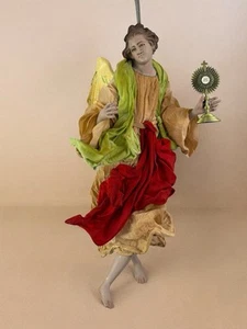 Angelo 29 Cm Presepe Napoletano Arte presepiale celestiale design arte sacra - Foto 1 di 11