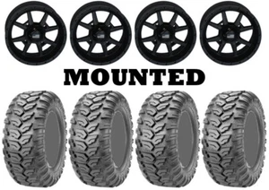 Kit 4 Maxxis Ceros MU07 26x9-14/26x11-14 on 556 Stealth Matte Black H700 - Picture 1 of 5