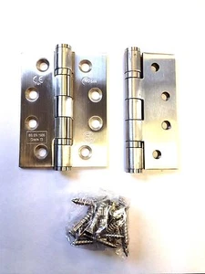 10Pairs 4"(102mm)EclipseFire Rated Ball Bearing Hinges Satin Stainless Steel G13 - Picture 1 of 2