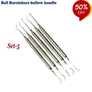 Set Di 5 Strumenti Per Riempimento Dentale Ball Burnishers - Picture 1 of 4