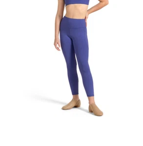 Bloch Girls Fern 7/8 Length Panelled Dance Leggings Iris CZ4245 - Picture 1 of 2