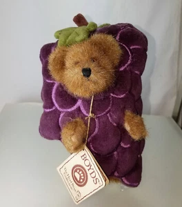 Boyds Bear Willy Beardeaux Grapes Plush Bear 5 inch New Old Stock with Tag - Picture 1 of 3