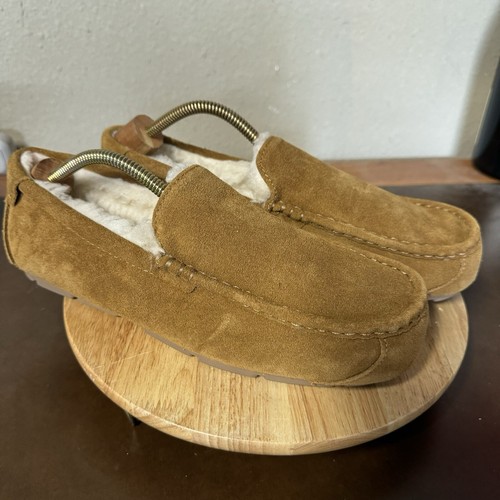 Ciabatta mocassini Koolaburra by UGG Lezly taglia 10 foderata in shearling castagno