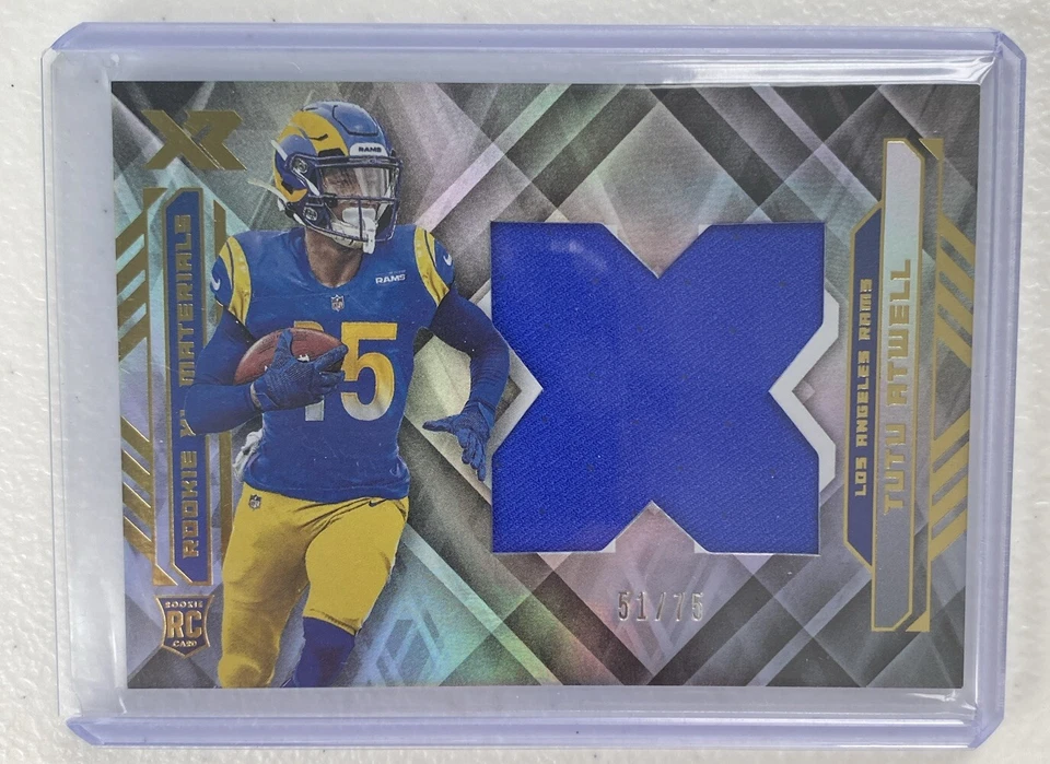 2021 PANINI XR TUTU ATWELL ROOKIE RC MATERIALS JERSEY /75  - Image 1 of 2