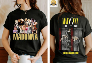 T-shirt recto verso Madonna The Celebration Tour Four Decades Music Tour 2024