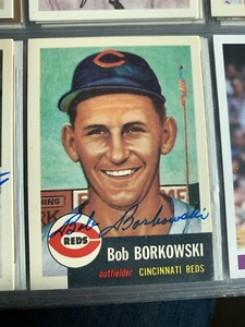 Bob Borkowski autographed reprint baseball card