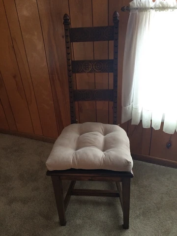 Antique Wood Side Chair Cover