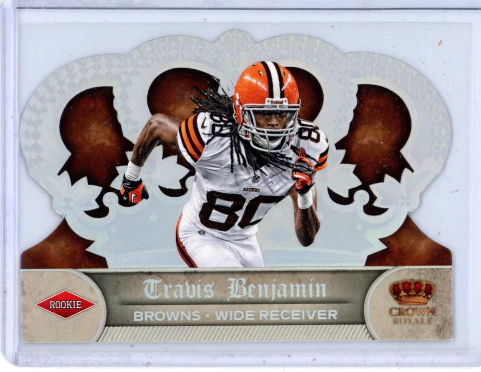 2012 Panini Crown Royale Travis Benjamin 249 Holo Silver Rookie 004/149 Browns - Image 1 of 1