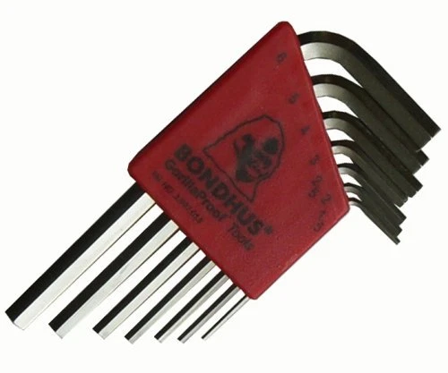 Bondhus 16292 Set of 7 Hex L-wrenches BriteGuard Finish, Short 1.5-6mm - Image 1 of 1
