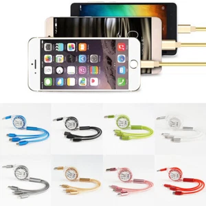 3 in 1 Fast USB Charging Cable Universal Multi Function Cell Phone Charger Cord~ - Zdjęcie 1 z 19