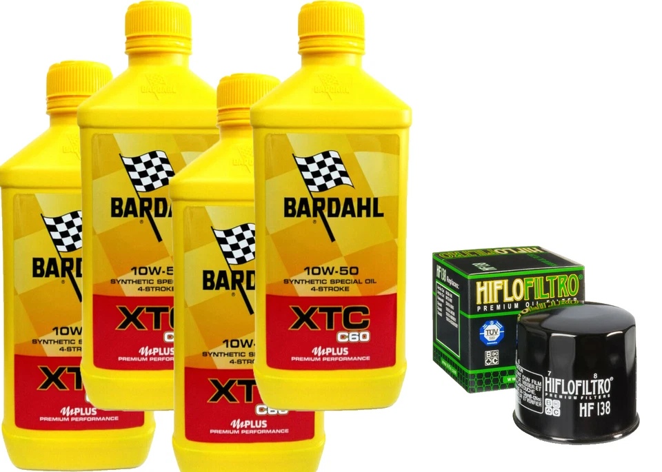 KIT TAGLIANDO SUZUKI DL V STROM 650 BARDAHL XTC C60 10W50 FILTRO OLIO HIFLO - Immagine 1 di 4