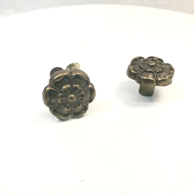 2 Vintage Cast Iron Door Knob Drawer Cabinet Pulls From Singer Machine  - Image 1 of 4