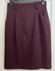 Vintage burgunderrot 100 % Wolle Rock ELLEN TRACY Größe 12 1980er  - Bild 1 von 4