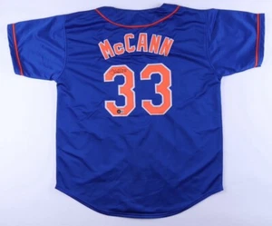 James McCann signiert handsigniert blau Baseball Trikot Beckett COA Catcher Inschrift - Bild 1 von 3