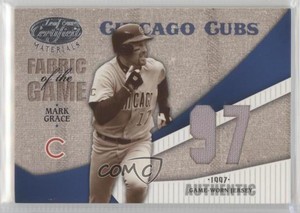2004 Leaf Certified Materials Fabric of the Game Jersey Year /77 Mark Grace