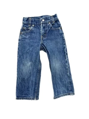 复古 80 年代 Levis 302-0117 儿童蹒跚学步牛仔裤 1T 19 X 14 罕见 Rockabilly — 第 1/4 张图片