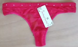 Damas Talla 8 Algodón y Elastano Elástico Tanga Bragas Bragas Calzoncillos Rojo - Imagen 1 de 6