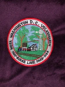 WASHINGTON D.C. NDTA VOLKSMARCH, MAY-BURKE LAKE PARK 1984 vintage patch - Picture 1 of 3