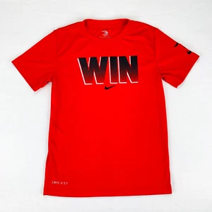 Herren Nike Win T-Shirt Medium rot schwarz Logo T-Shirt neu ohne Etikett - Bild 1 von 7