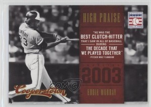 2012 Panini Cooperstown High Praise Eddie Murray #9 HOF