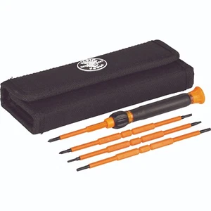KLEIN Tools 8-in-1 Electrician’s VDE Insulated Interchangeable Screwdriver Set - Picture 1 of 10
