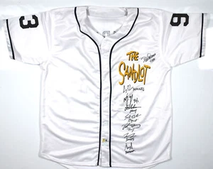 The Sandlot Cast Autographed Jersey w/8 Actors Inscribed - Beckett W Hologram - Picture 1 of 4