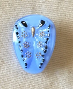 Vintage Czech Republic Glass Butterfly Shank Buttons - Four Colors - Picture 1 of 13