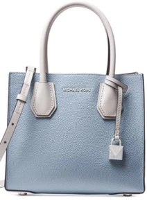 New MICHAEL KORS MERCER Studio MD Bonded messenger Leather tote bag colorblock - Picture 1 of 10