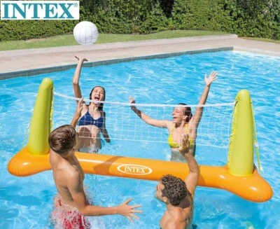 INTEX Inflatable Pool Volleyball Game with Ball Set Adults Beach Swimming Games - image 1 of 4