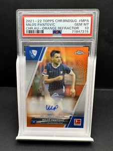 2021-22 Topps Chrome Bundesliga - Milos Pantovic - Orange - PSA 10 /25 - Bild 1 von 2