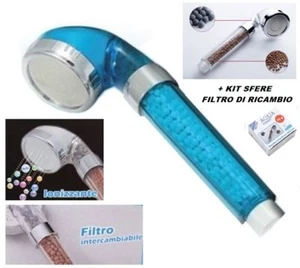 DOCCETTA DOCCIA MONO GETTO IONIZZANTE CON FILTRO A SFERE ANTI CALCARE E CLORO - Foto 1 di 6