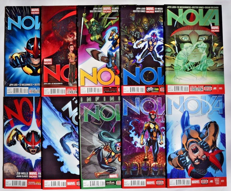 NOVA (2013) 27 NÚMEROS COMIC RUN #1-7,9-17,19-24,26,27,30,31,ANUAL 1 MARVEL COMICS Foto 1 de 3