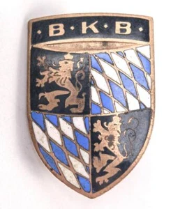 Baviera, Bayerischer Kriegerbund, distintivo membro "B.K.B.", smaltato, 32 mm, - Foto 1 di 3