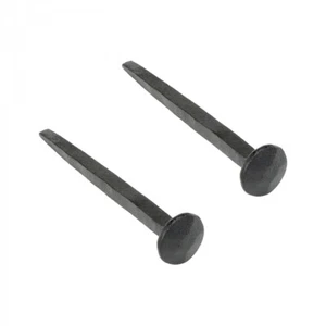 Black Decorative Nail Head Square Hand Forged Iron Pack of 2 Renovators Supply - Picture 1 of 7