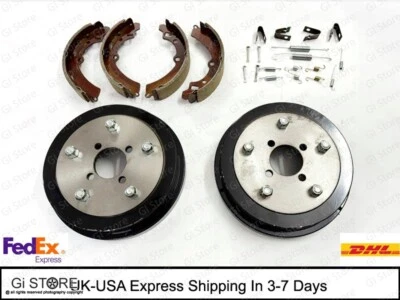 Rear Brake Drums & Brake Shoes Hardware Spring Kit Fits 1987-1995 Suzuki Samurai - Imagem 1 de 4