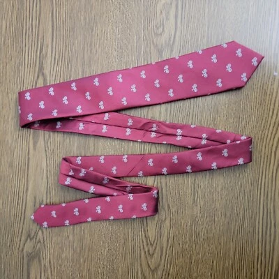 Corbata de cuello Sprezza roja 100 % poliéster para hombre hecha en China estampado de bicicleta Foto 1 de 4