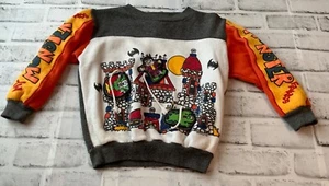 Vtg Tackle Me My Monster Friends Longsleeve Sweatshirt Rare Kids Size 4 - Picture 1 of 9