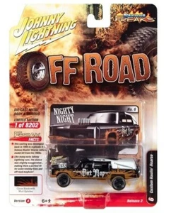 JOHNNY LIGHTNING 1/64 OFF ROAD CUSTOM HAULIN HEARSE BLACK JLSF024 - Picture 1 of 1