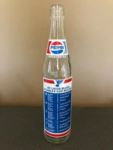 1974 Vintage St. Louis Blues Hockey Gedenk Pepsi Flasche - Bild 1 von 5