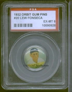 1932 Orbit Pin 20 Lew Fonseca PSA 6 (0928) - Picture 1 of 1