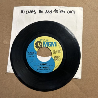 Cw Mccall Convoy/Long Lonesome Road 1975 Mgm Records 45 C. W. - Image 1 of 4