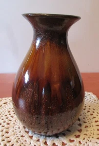 Elegant Expressions By Hosley Brown Copper Ceramic Bud Vase 4 1/2" - Picture 1 of 4