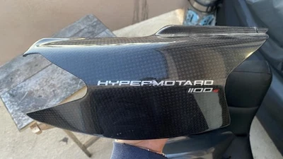 Ducati Hypermotard 1100S 2009 EOM Carbon Fiber Side Exhaust Cover - Image 1 of 3