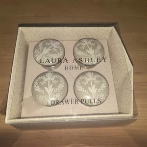 Set Of 4 Laura Ashley Josette Grey Drawer Pulls/ Knobs/ Handles BNIB - Picture 1 of 2