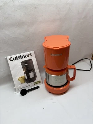 Cuisinart DCC-450 ORANGE 4 Cup Coffee Maker Stainless Steel Carafe Filter - Image 1 of 4