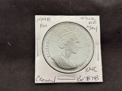 ISLE OF MAN 1998 CROWN 125 th ANNIVERSARY OF THE STEAM RAILWAY UNC  J60 - Image 1 of 2